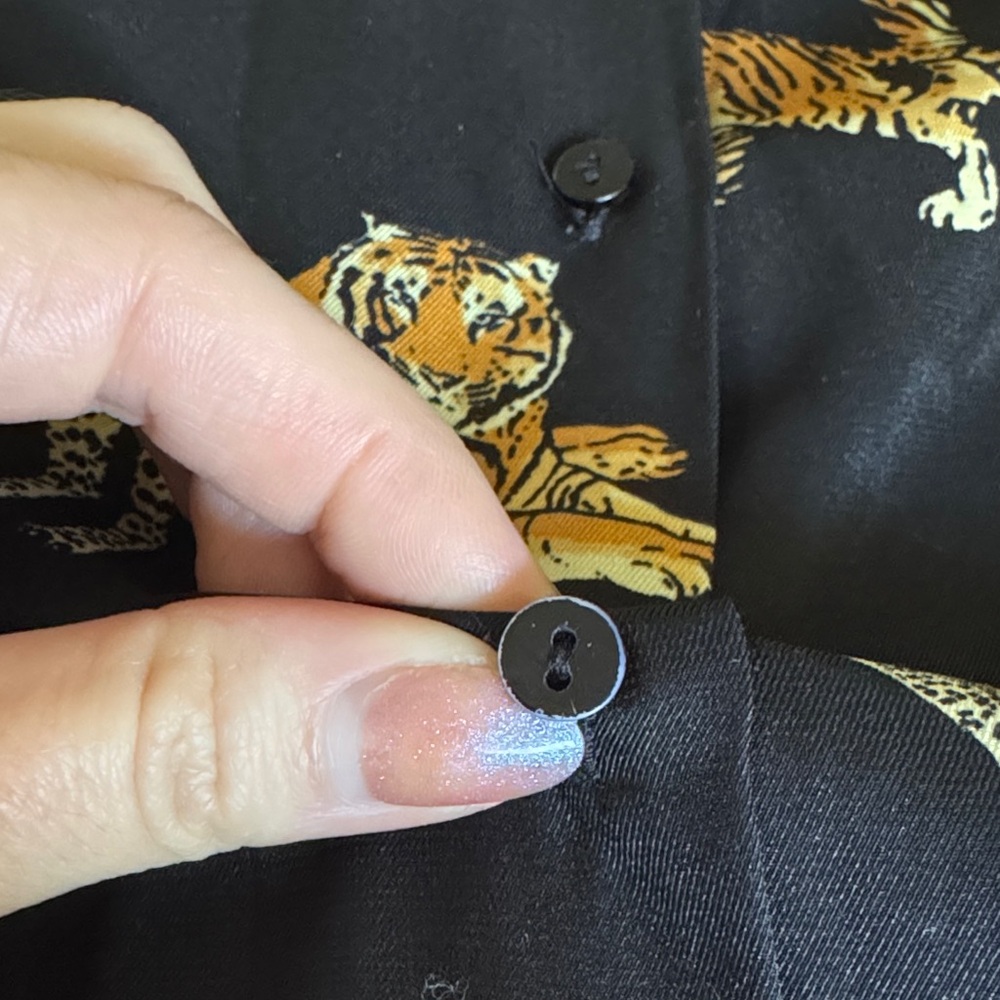 Zara Black Dress with Tiger Pattern - Picture 9 of 9